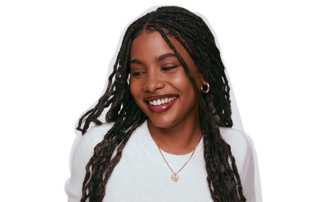 A profile picture of Leah, who's 35 years old. Her intention is set to Here to date.